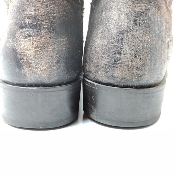 Frye Billy Hammered Cowboy Boot l Vintage Distressed Studded Boots l Size 7 B l - Picture 8 of 10